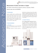 Measurement of Carbon and Sulfur in Copper thumbnail