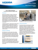 Metal Powder Properties: A Case with Low Specific Surface Area thumbnail